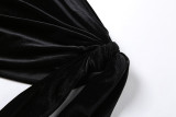 Womens nightclub show sexy mesh see-through hollow slim skirt suit K20S10811