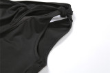 Summer new style high waist tight-fitting sleeveless casual sports jumpsuit women K21Q00780