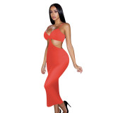 Womens sling sexy style tube top temperament multicolor dress Q785
