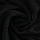 Pure color sexy suspender halter net gauze jumpsuit K20915J