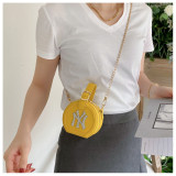 Korean fashion trendy bright diamond semicircle small bag female personality single shoulder messenger chain handbag HJ-1816