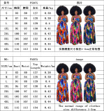 Plus size fat Womens S-5XL digital printing sexy halter neck split dress ONY5075