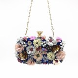 New fashion dinner bag ladies color flower beaded bag banquet wedding party bag CJ640026545488