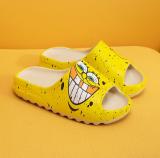Graffiti Fish Mouth Slippers Womens Thick Bottom Sponge & Baby Sesame Street Couple Pattern Slippers RZ0039