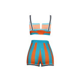 Womens sports and leisure sling halter two-piece suit ED8210