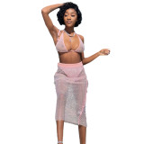 Sexy mesh bikini skirt suit TRS1125