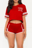 Striped digital embroidery shorts Womens suit YYU6550