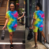 Casual fashion tie-dye printing suit TY2027