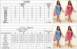 Hollow lace printed letters mini skirt two-piece suit QC8005