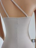 Women's sexy one-shoulder strap pit strip tight-fitting jumpsuit FFT1090