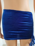 Women's nightclub halter short skirt two-piece hollow suspender vest FFD1095
