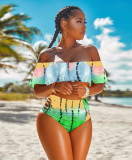 Multicolor sexy swimsuit 2-piece set H1016