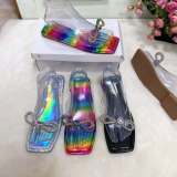 Colorful rhinestone strip ladies sandals S645072499311