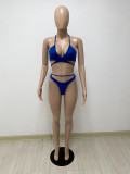 Women's solid color bandage split swimsuit sexy bikini DY1069