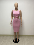 Tight-fitting sleeveless sexy backless dress DY1070