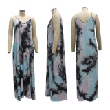 Casual Fashion Loose Sleeveless V-Neck Sling Dress SMR10208