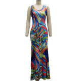 Fashion digital printing women's dress SMR10258