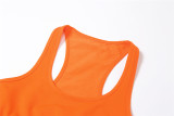New product solid color high waist fashion sports casual shorts vest suit K21S02541