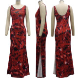 Fashion digital printing women's dress SMR10123