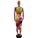 New fashion thread tie-dye dress Z60026