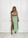 Sexy cute split skirt two-piece suit HY5232