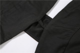 Fashion Irregular Low Cut Vest Sexy Hollow Skinny Pants K21S03376