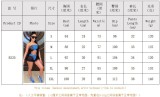High elastic imitation denim wrapped chest stitching mesh sexy two-piece suit E535