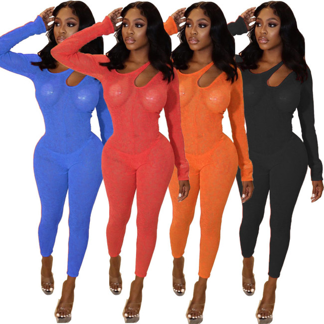 Sexy perspective design jumpsuit YT3292