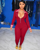 Fashion women's clothing new personality sexy color matching jumpsuit TK6199