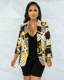 Fashion new printed jacket casual small suit A5089