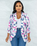Fashion new printed jacket casual small suit A5089