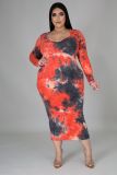 Sexy fashion plus size women's slim dress SMR10605