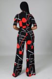 Sexy fashion digital printing V-neck women's jumpsuit SMR10686 