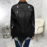 Sexy fashionable women's denim jacket SMR9642