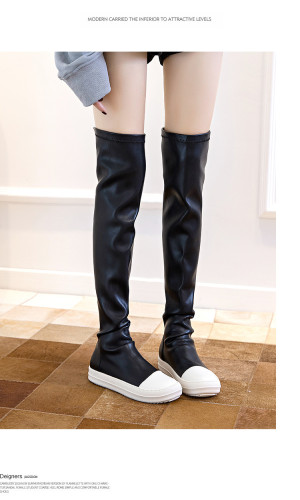 2021 autumn new women's high boots British style fashion casual long tube over the knee thick-soled women's boots 5927-1