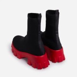 Couple socks shoes women 2021 autumn and winter new thick-soled casual large size net red knitted short boots women cross-border large size shoes S657498643582