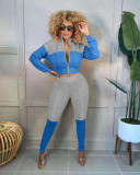 2021 winter loose sweater suit two-way zipper puller XY88085