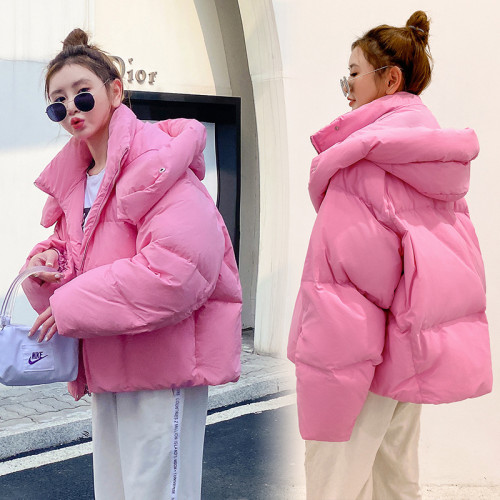 Autumn and winter new Korean version of the new lightweight bread down padded jacket women thick loose small short jacket