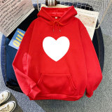 Personalized DIY Hooded Solid Color Double Pocket Printed Sweatshirt