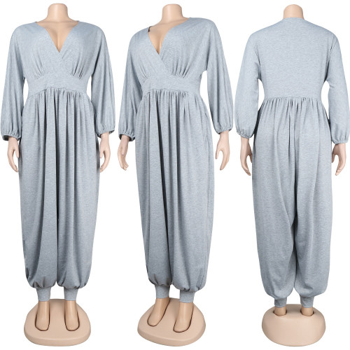 Sexy Deep V Loose Waist Jumpsuit
