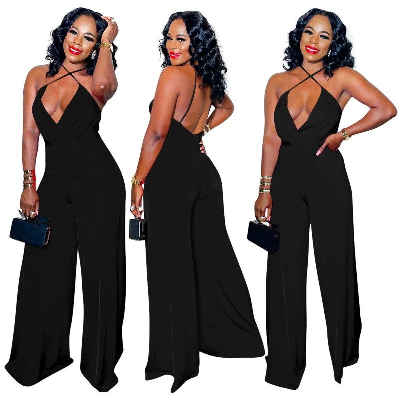 Fashion sexy off-the-shoulder jumpsuit