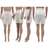 Casual shorts satin fabric