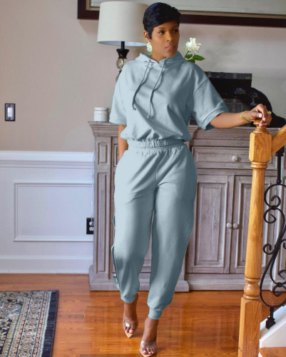 Women's Fashion Casual Jogging Split Two Piece Set