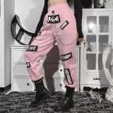 Girls fashion women's trousers early spring new pink sports pants women's clothing ML21068