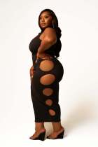 Plus Size Women's Fashion Basic Solid Color Dress