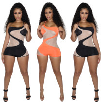 Fashion sexy mesh suspender jumpsuit