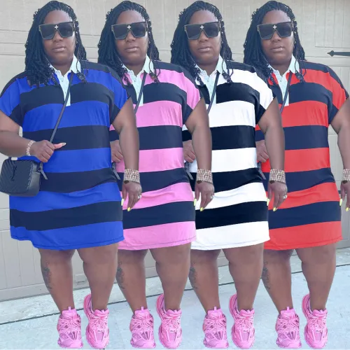 Plus size women's fashion casual nightclub dress