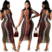 Nightclub Sexy Casual Long Sleeve Dress