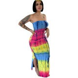 Women's Sexy Tie Dye Print Sexy Dress