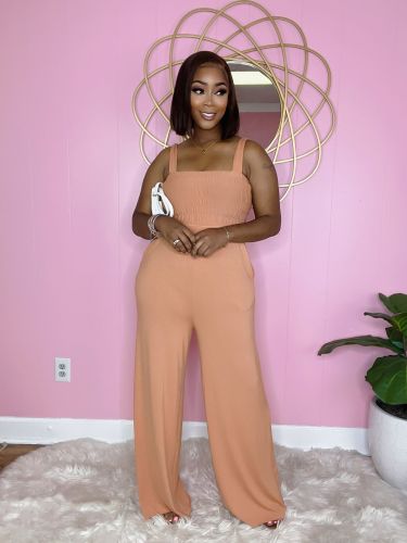 Fashionable casual tube top suspenders summer jumpsuit